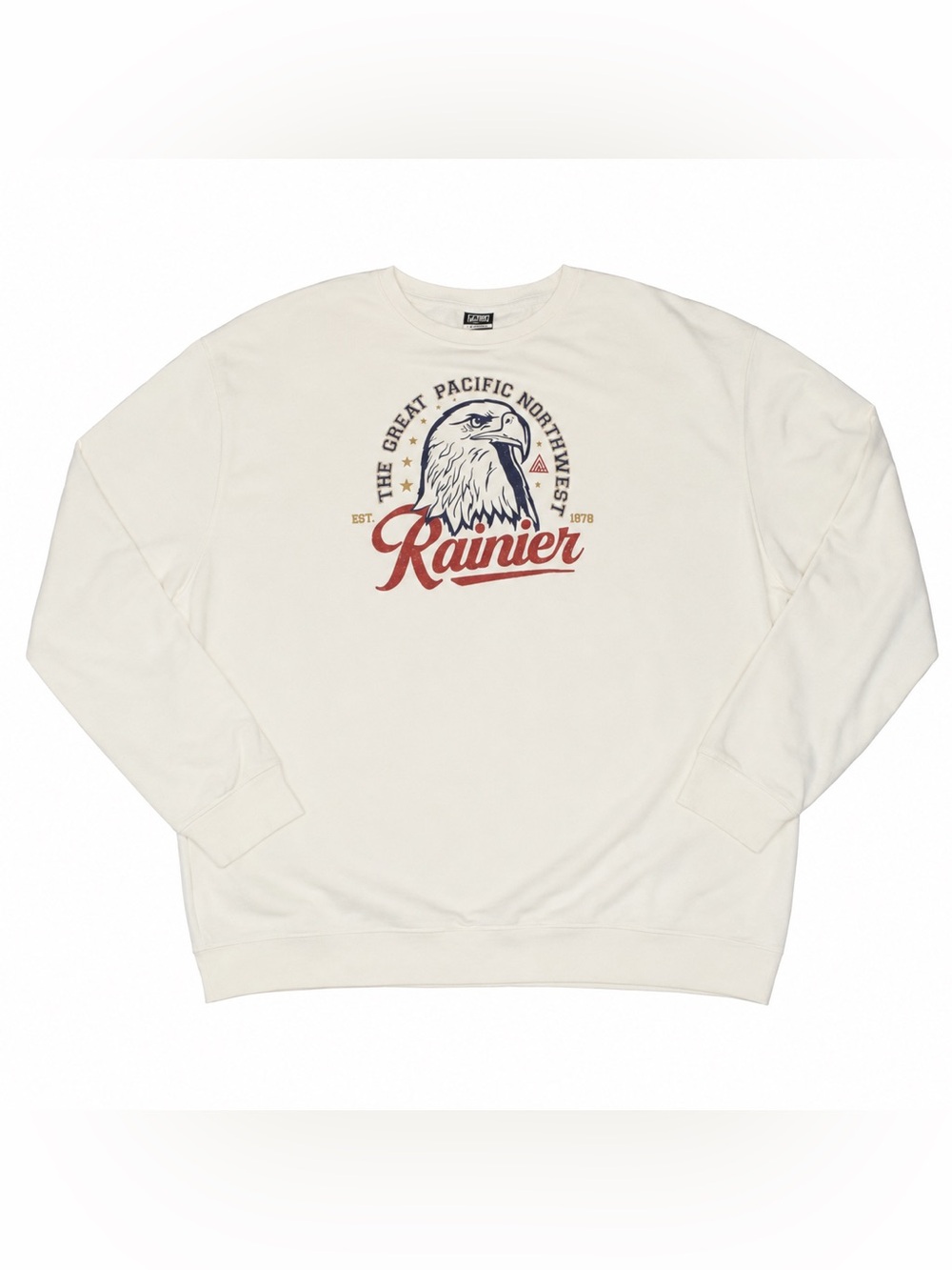 The Great PNW x Rainier Beer Eagle Crewneck Sweatshirt Cream XL Seattle